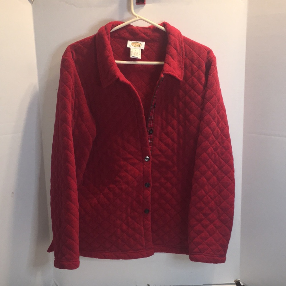 Talbots Fall Quilted Jacket Button Front Size M - image 1